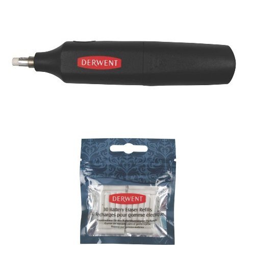 Derwent battery operated eraser + replacement erasers, …
