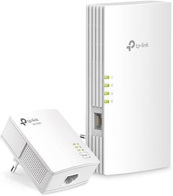 【2024 Nue】 TP-Link TL-WPA7817 Kit| AV1000 Powerline AX1500 Wi-Fi 6 Kit| até 1000 Mbps numa linha de comprimento de até 300 metros|AX1500 Dual Band |Plug&Paly|Compatível com EasyMesh