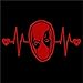 DeadPool Heartbeat Decal Vinyl Sticker|Cars Trucks Vans Walls Laptop| RED |6.5 x 3.5 in|CCI1489