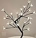 Creative Motion 64-Piece Warm LED Lights Desk Top Cherry Blossom Tree, 17.71-Inch, White