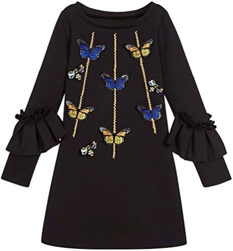 Girls With Handmade Butterfly children Clothes Winter Dress Princess Dresses