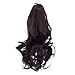 SWACC Short Cute Curly Claw Clip Ponytail Extension Synthetic Clip in Ponytail Hairpiece Jaw Clip Hair Extension (Chestnut Brown-6#)