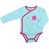juDanzy long sleeve baby girls kimono style wrap bodysuit with snaps