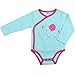 juDanzy long sleeve baby girls kimono style wrap bodysuit with snaps