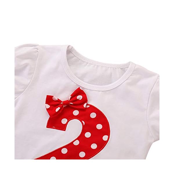 Toddler Baby Girls Birthday Outfit Short Sleeve Tops + Polka Dot Pants Summer Shorts Cake Smash Clothes for Photo Shoot - Image 5