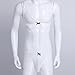 FEESHOW Men's Lace Bra and G String Thong Sissy Pouch Crossdress Underwear White Medium (Waistline 29.0-43.0