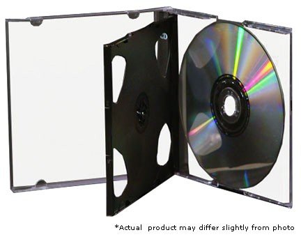 mediaxpo Brand 10 Standard Black Triple 3 Disc CD Jewel Case