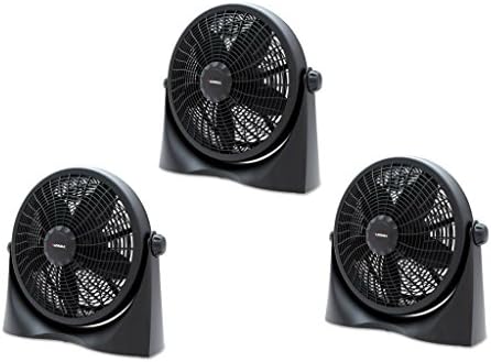 Lorell 16" 3-Speed Tilt Box Fan, Black set of 3