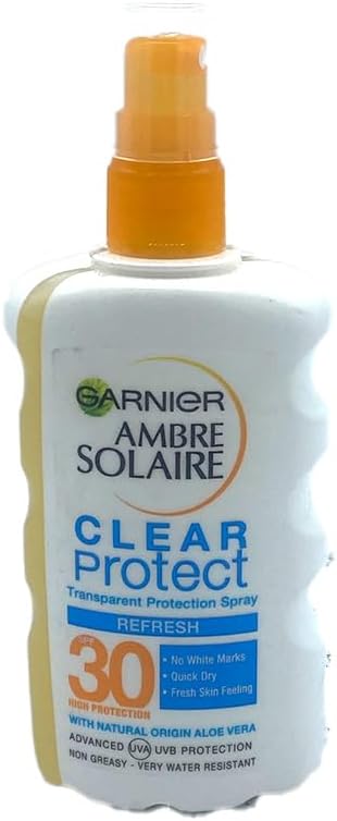 Garnier Ambre Solaire Clear Protect Spray SPF30 200ml Invisible Sun Cream