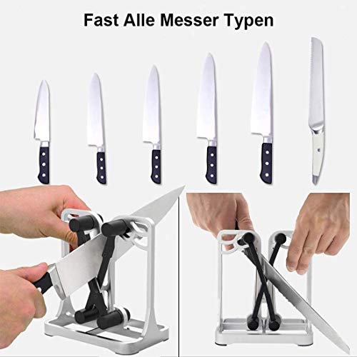 Knife Sharpener, Sharpens, Hones, Polishes Beveled Blades, Standard Blades, Chef\'s Knives - Safe, Easy to Use Kitchen Tools