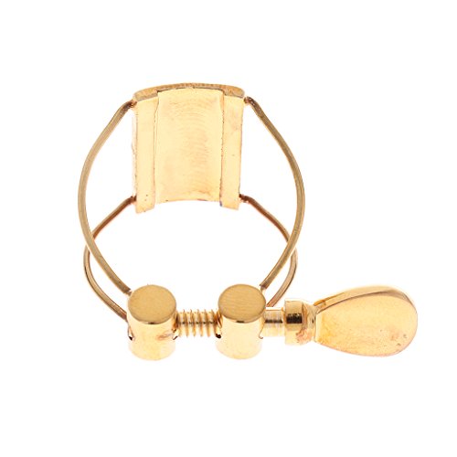 image for Baosity Metal Soprano Saxophone Ligature&Cap for Wind Woodwind Accesso