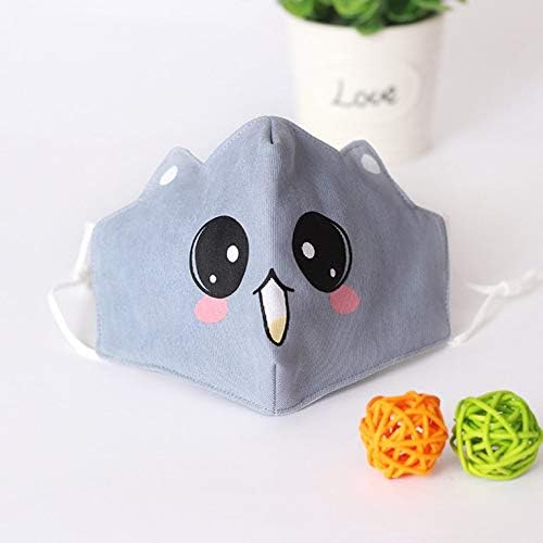 Thickened Cartoon Children Warm Cotton Anti Dust Mouth Mask Windproof Mouth-Muffle Proof Flu Face Masks - Gray