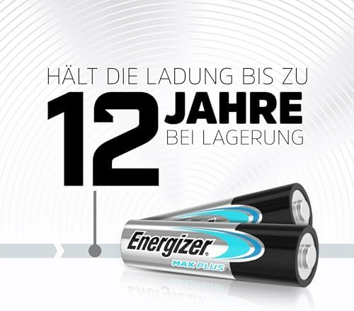 Max Plus AAA Batterien (10 Stück) - Alkali-Batterie 1,5V - Bis zu 130% längere Leistung - Leistungsstark und Langlebig - 100% plastikfreie Recycelbar Verpackung - 15 Jahre lagerfähig