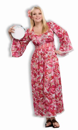 Forum Novelties Women's Plus-Size Flower Child Costume Dress