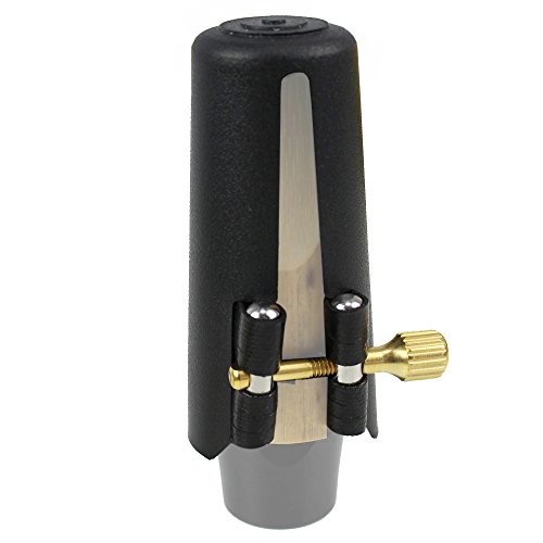 Rovner Ligature & Plastic Cap for Alto Standard Saxophone - Dark Ligature for Hard Rubber Mouthpiece (1RL)