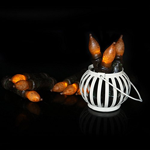Wax Taper Candles Flameless Pillar Short Amber Flickering Yellow Dipped LED Flame Decorative Battery Operated for Church Wedding Christmas Candlelit Dinner-Batteries Not Included(10pcs)