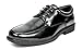 Bruno Marc Men's Cambridge-01 Black Pat Leather Lined Square Toe Dress Oxfords Shoes - 13 M US