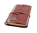 Leather Journal Notebook, Pocket Notepad for Travel Daily, Scrapbook Gifts for Kids Girls Boys (Brown, 4