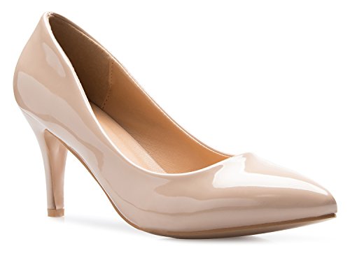OLIVIA K Women s Classic D Orsay Closed Toe Mid Stiletto Heel Pump | Dress, Work, Party Low Heeled Pumps | high Casual Comfortable Sale