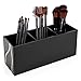 Vencer Makeup Brush Holder Organizer | 3 Slot Cosmetics Brushes Storage Solution,Black,VMO-011
