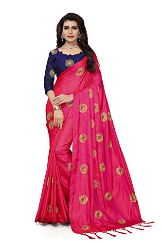 FASHION RITMO Women’s Paper Silk Saree With Un-stitched Blouse FASHION RITMO Women’s Paper Silk Saree With Un-stitched Blouse