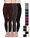 Homma 3 Pack Extra-Thick French Terry Thermal Leggings (Small/Medium, Black,D.Brown,D.Grey)