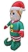 4 Foot Tall Lighted Christmas Inflatable Elf LED Yard Art Decoration