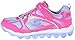 Skechers Kids Skech Air-80358L Bungee and Strap Sneaker (Little Kid/Big Kid), Neon Pink/Periwinkle, 3 M US Little Kid