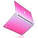 TXEsign Fade to White Matte Carrying Hard Shell Case for MacBook Air 13.3” A1466 & A1369 (Hot Pink)