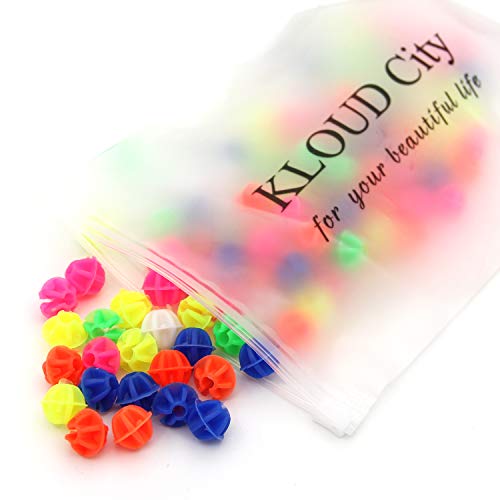 KLOUD City Assorted Colors Bike Bicycle Wheel Spokes Plastic Clip Bead/Spoke Derections (105pcs Round Bead) - Thumbnail 4