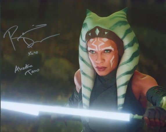 Photographs - Rosario Dawson Autograph - Ahsoka Tano The Mandalorian, Reprint/Reproduction (RP) Signed Autographed Glossy Photo (8x10) (Option #1)