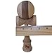 Kotaro Kendama Natural Vertical Walnut Striped Ball Deluxe Pro Toy Catch Game with Extra String and Carrying Holster