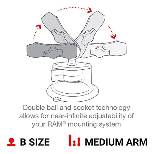 RAM MOUNTS RAM-B-166-UN8U X-Grip with RAM Twist-Lock Suction Cup Mount for 7