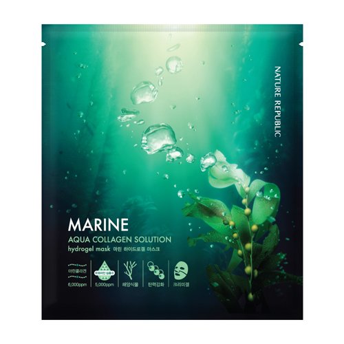 Nature Republic AQUA COLLAGEN Solution MARINE Hydrogel Mask 6pcs Original Korean Facial Mask