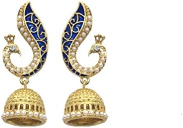 High End alloy based party-wear Peacock Design Jhumkas (Drop Earrings) Bollywood Style Traditional Royal