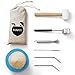 Coconut Opener Set for Young Coconut - Coconut Opener Kit by FANATU – Premium Stainless Steel Coconut Opener Tool & Strong Rubber Hammer - Straw & Brush & Silicone Mat - ALL IN ONE Carry Bag