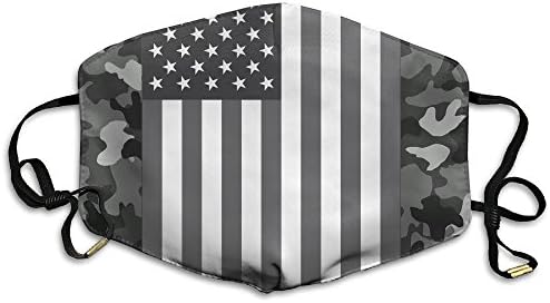 Mdad Adult Unisex Camouflage American Flag Printing Dust Mouth Mask,PM2.5 Anti Dust Pollution Mask With Adjustable Straps Cotton Mouth Mask For Mens Womans