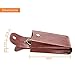 Fintie Double Glasses Case with Carabiner Hook, Portable Vegan Leather Eyeglass Case Anti-scratch Sunglasses Pouch, Brown