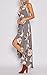 ZESICA Women's Halter Neck Floral Printed High Low Beach Party Maxi Dress,Grey,Medium