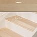 15-Pack, Non-Slip Clear, PVC-Free, Translucent Adhesive Stair Treads and Tape Roller, Non-Abrasive Rubberized Steady Treads Installation Kit
