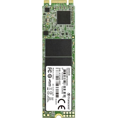 Transcend 240GB MTS820S M.2 2280 SATA III 6Gb/s interne SSD 3D TLC NAND - TS240GMTS820S