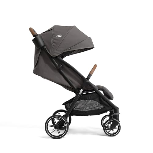 Joie Nutmeg Compact Travel Stroller – Lightweight, with One-Hand Fold, Multi-Position Recline – Newborn to Toddler-Travel-Friendly Design (Thunder)