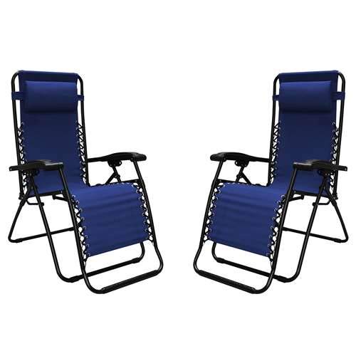 Caravan Sports Infinity Zero Gravity Chair - 2 Pack, Blue - Thumbnail 6