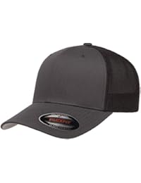 Flexfit Trucker Mesh Fitted Cap-2-Tone, Charcoal/Black, OS