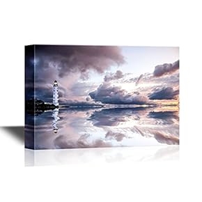 Canvas Wall Art - Lighthouse - Gallery Wrap Modern Home Art | Ready to Hang - 12x18 inches