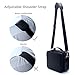 Relavel Travel Makeup Bag Makeup Train Case 2 Layer Premium PU Leather Cosmetic Makeup Brush Organizer with Mirror Portable Artist Storage Bag Toiletry Bag (Black)