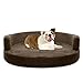 KOPEKS Deluxe Orthopedic Memory Foam Round Sofa Lounge Dog Bed – Large – Brownthumb 1