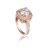 Fashion Plaza Women`s Cubic Zirconia Engagement Ring R30