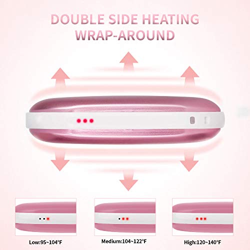 sherry Rechargeable Hand Warmers, 3 in 1 USB Hand Warmer 5200mAh USB Beverage Warmers Portable Heater Battery Hot Pocket Warmer Electric Handwarmers Pink