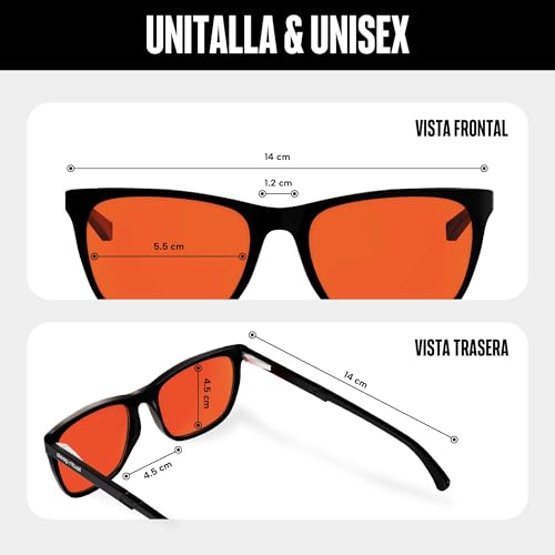 Sleep Ritual Lentes para Dormir Unisex. Lentes para Computadora, Celular o Tablet Nocturnos con Filtro de Luz Azul Avanzado con bloqueo del 97%.